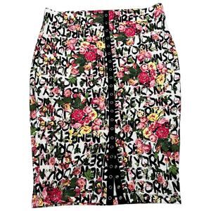 Torrid X Betsey Johnson Floral Graffiti Pencil Skirt (NWT) - Size 1